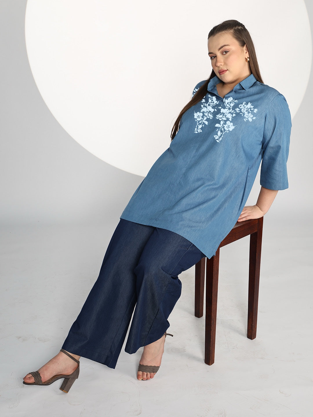 Blue Denim ShirtTop - Hana