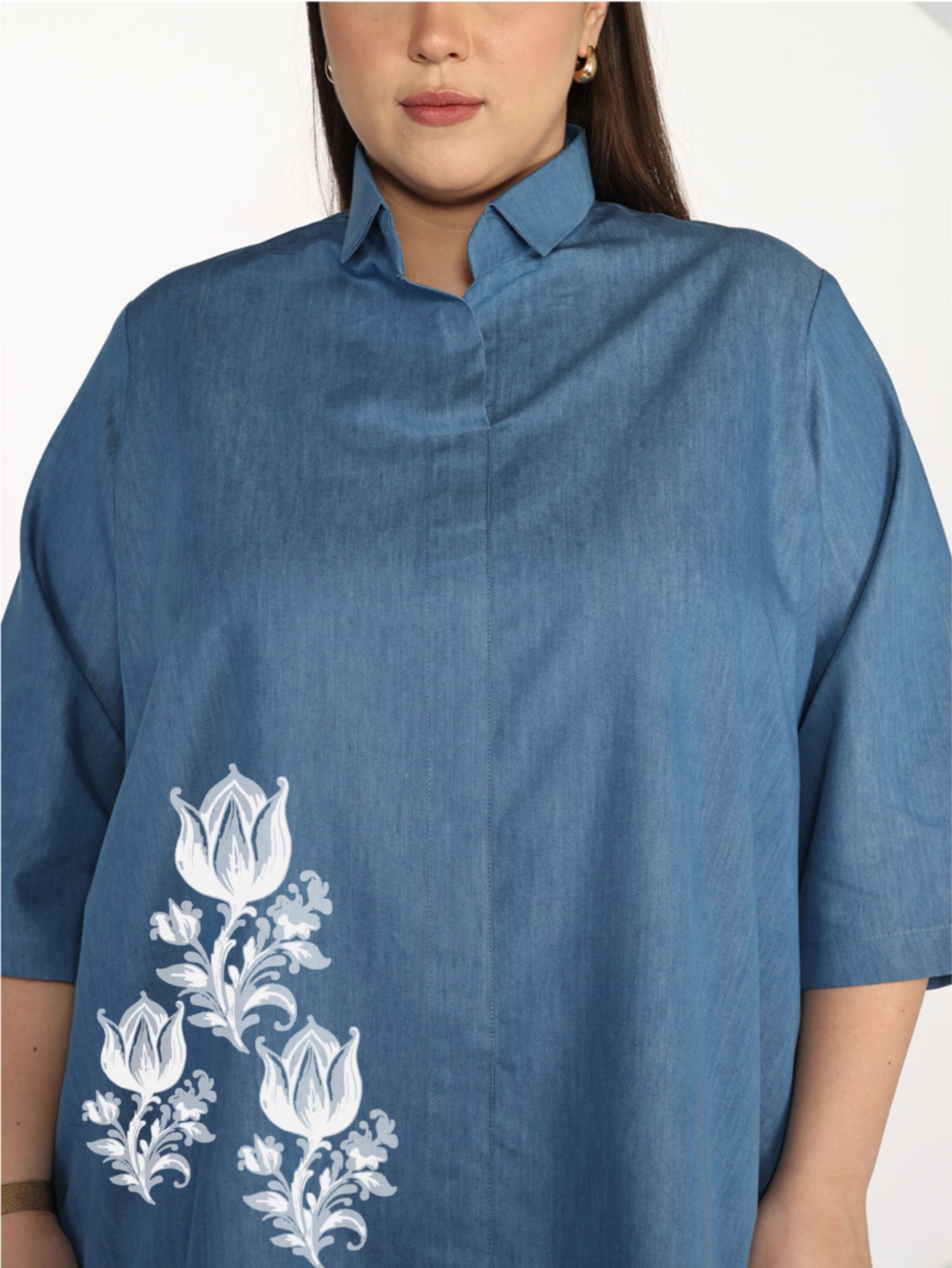 Blue Denim ShirtTop - Tarini