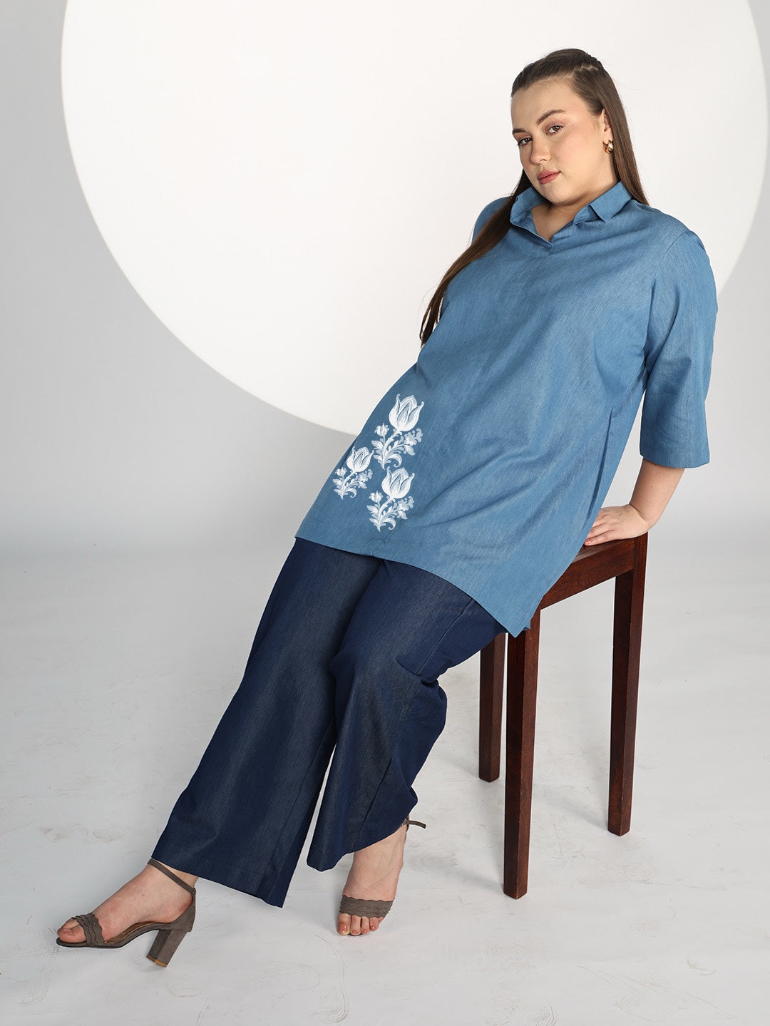 Blue Denim ShirtTop - Tarini