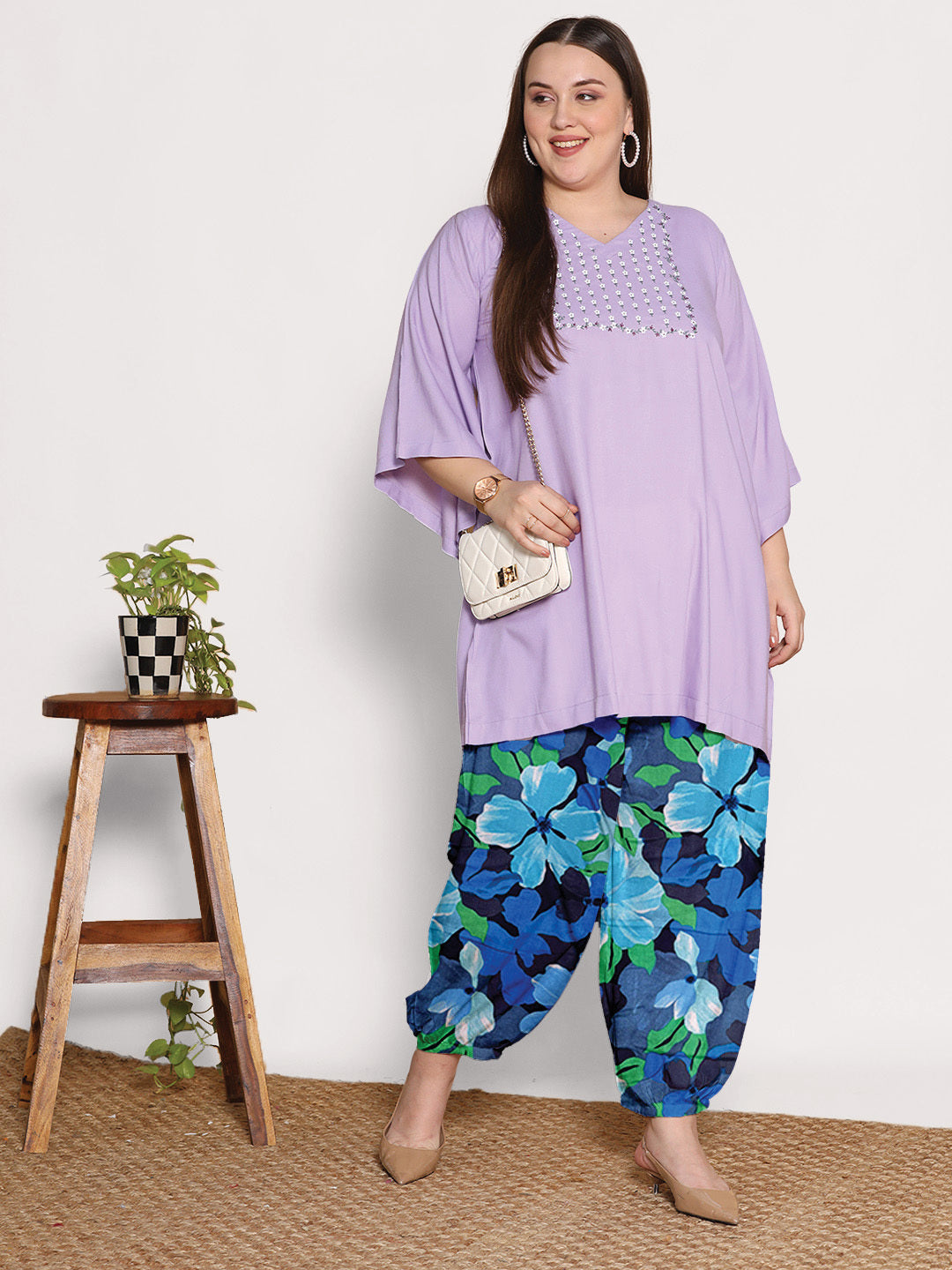 BluePrinted Rayon Balloon Salwar - WildBloom