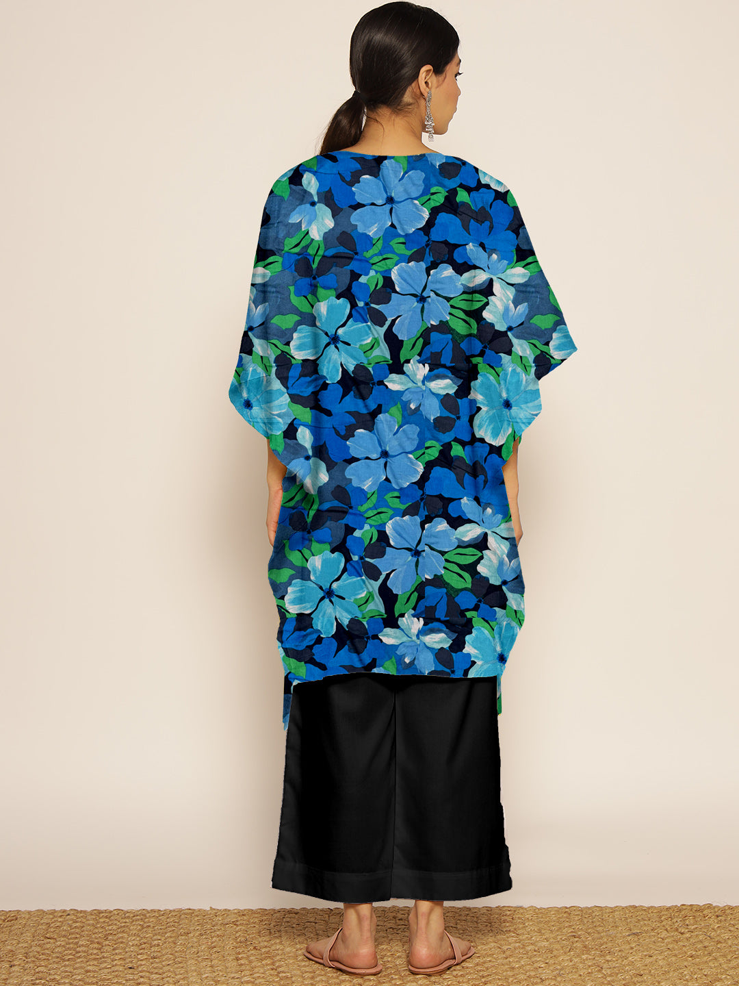 BluePrinted Rayon LongKurta - WildBloom