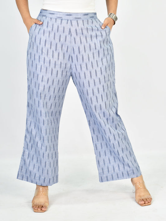 DustyBlue Ikat Palazzo Pants