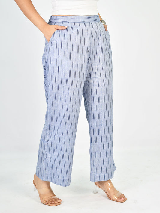 DustyBlue Ikat Palazzo Pants