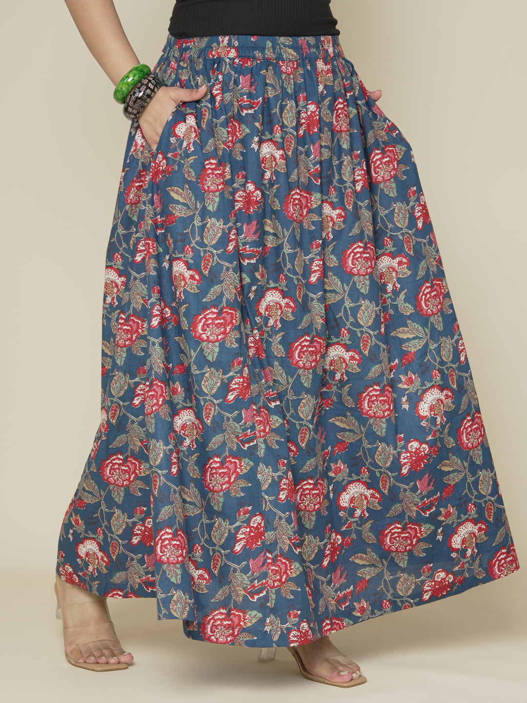 Printed Cotton Long Skirt - RegalRose