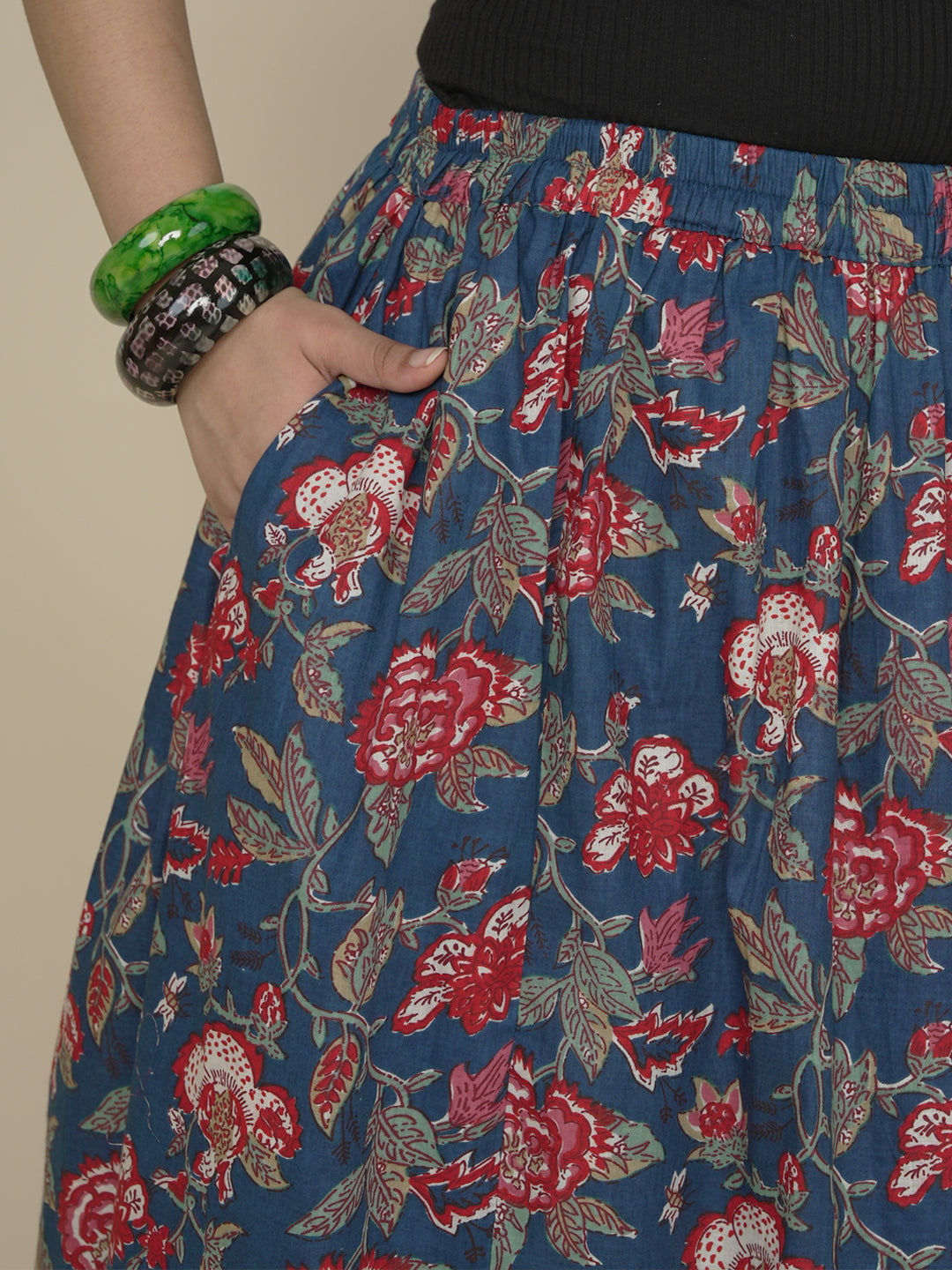 Printed Cotton Long Skirt - RegalRose