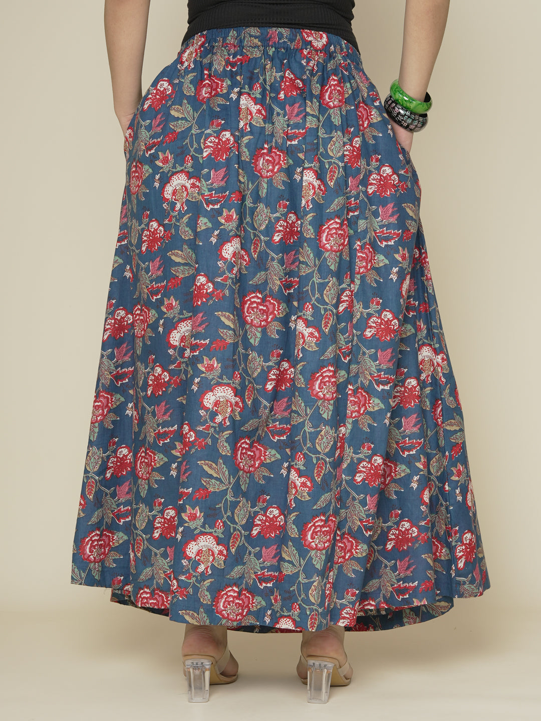 Printed Cotton Long Skirt - RegalRose