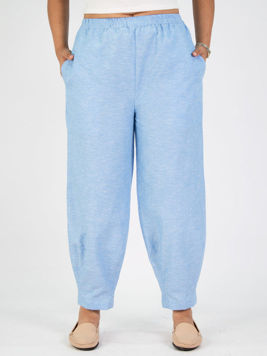 SkyBlue Denim Mom-Fit Pants