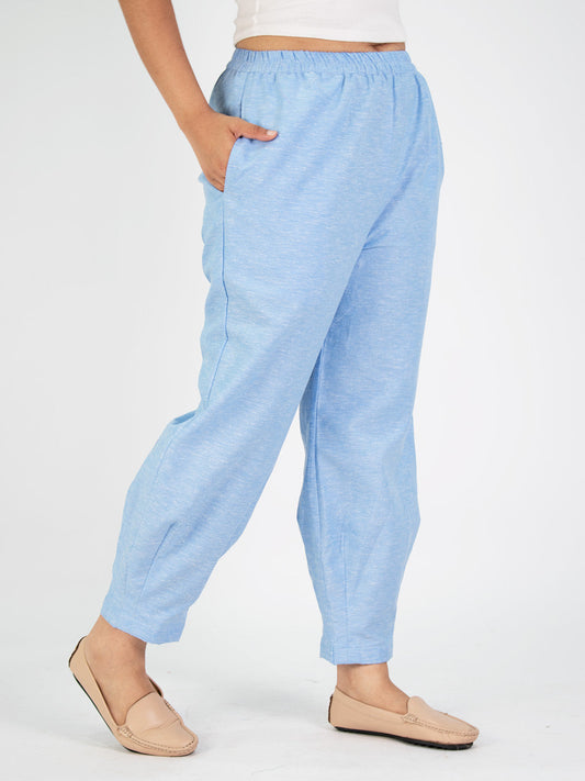 SkyBlue Denim Mom-Fit Pants