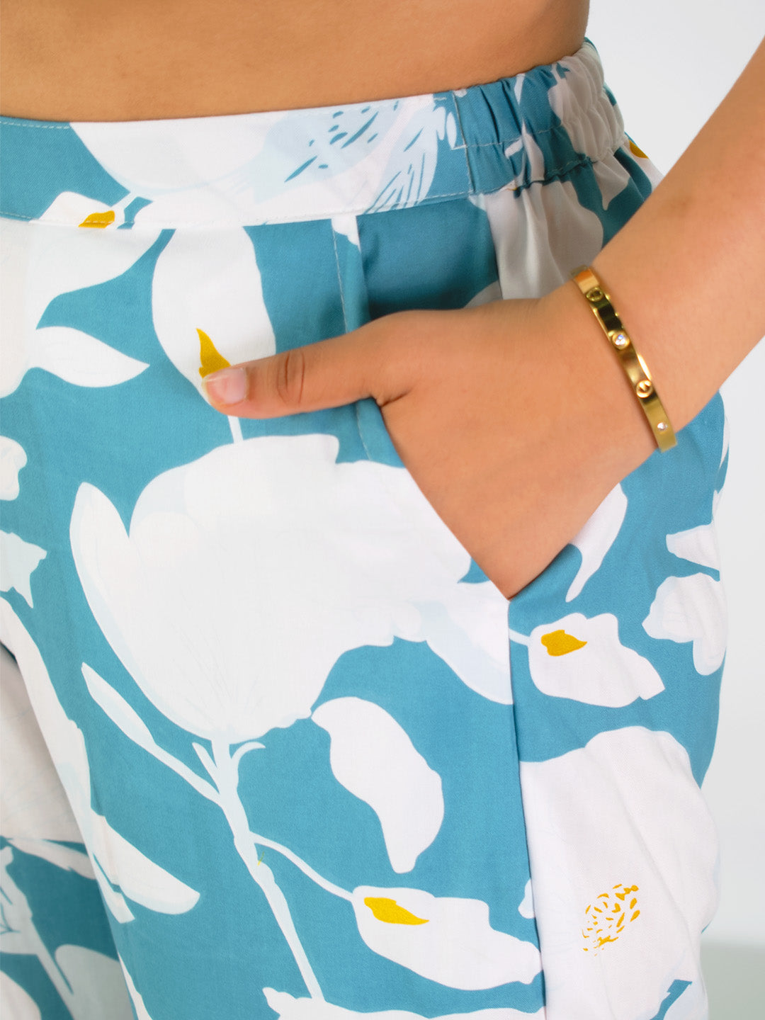 Printed Rayon Palazzo Pants - BlueFlora