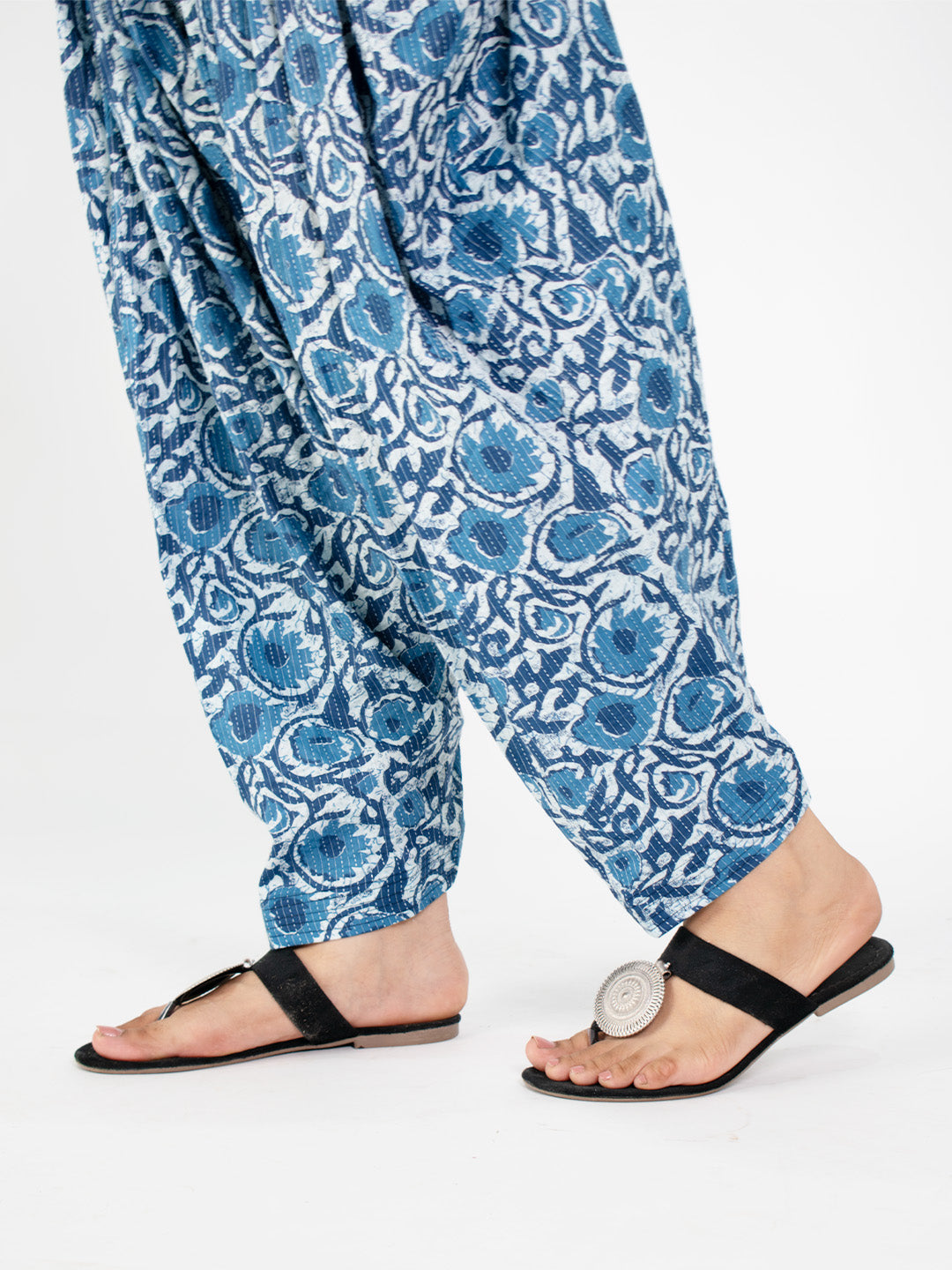 Printed Cotton Salwar - BlueTarang