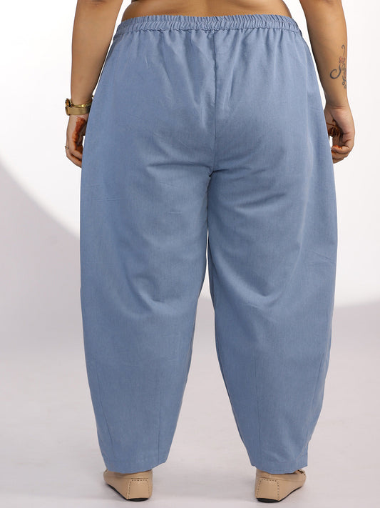 Blue Denim Mom-Fit Pants