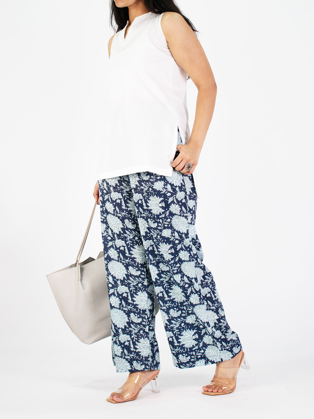 Printed Cotton Palazzo Pants - Chandbeli