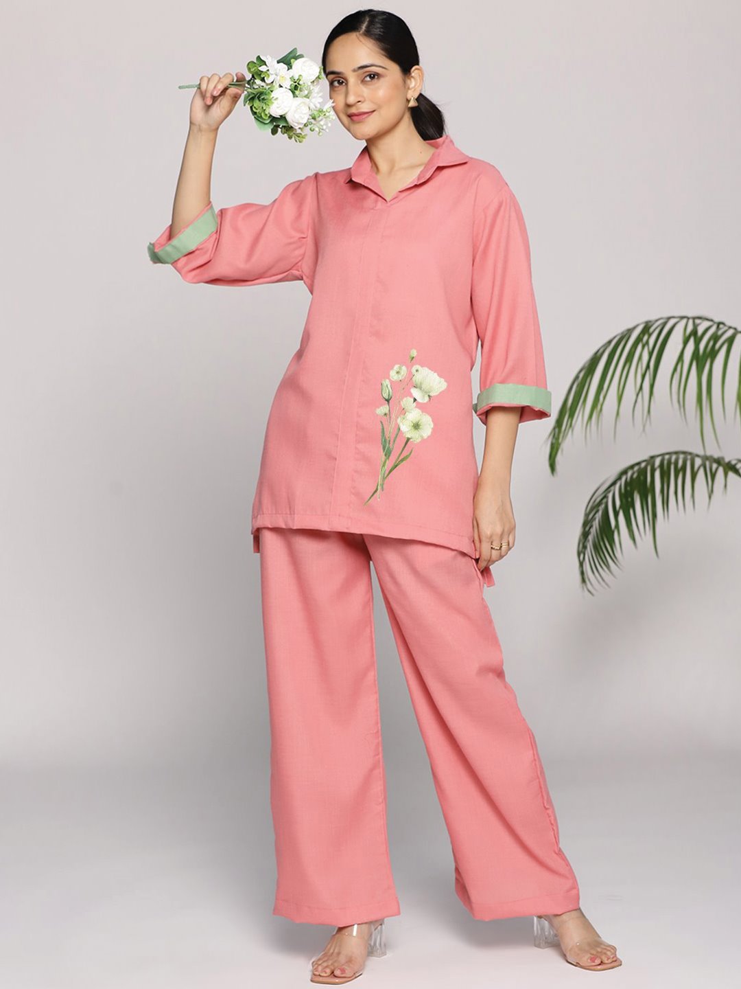 Blush CottonSlub ShirtTop - Hawthorne