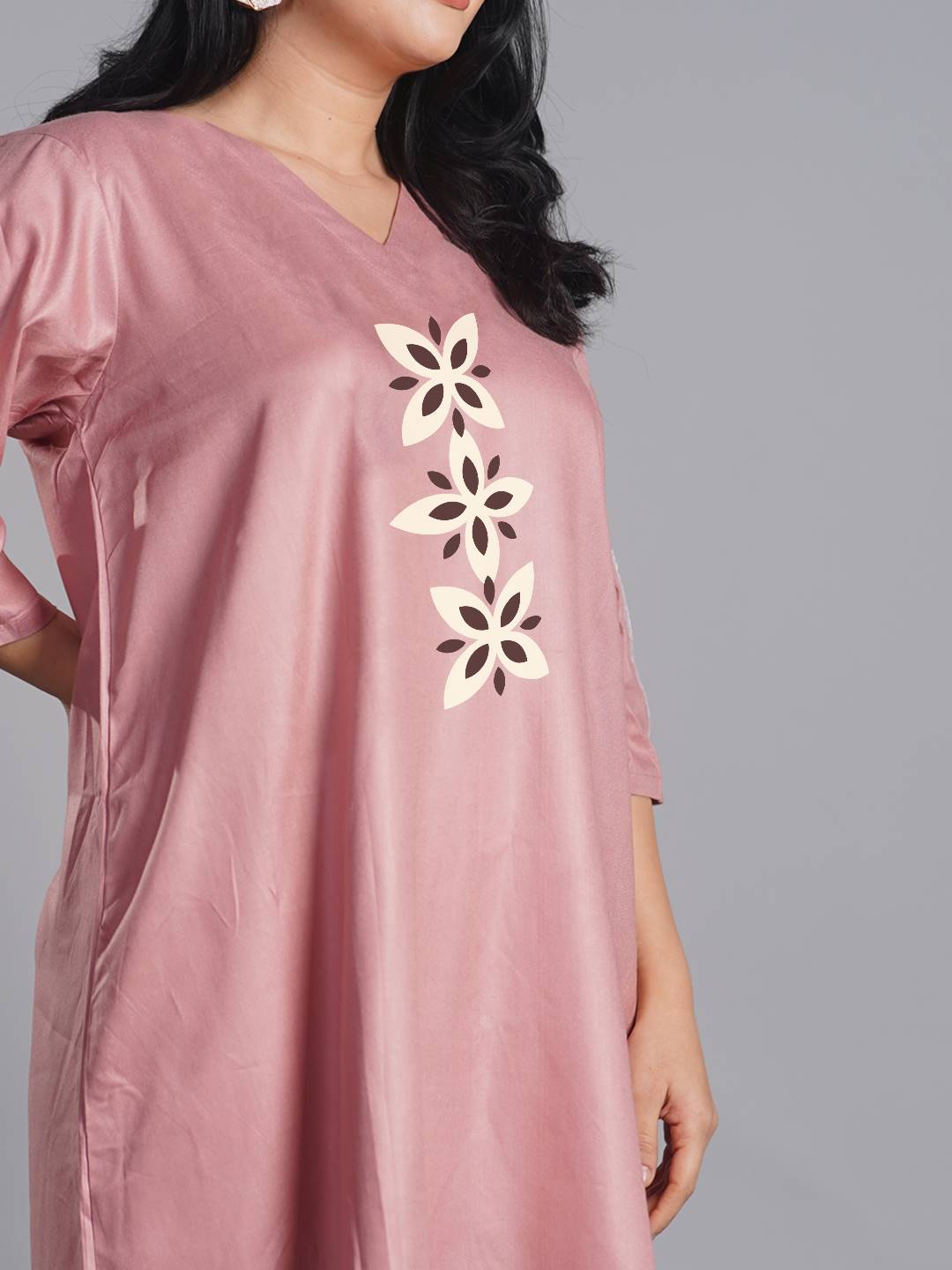 Blush Rayon Kurti - Wishful