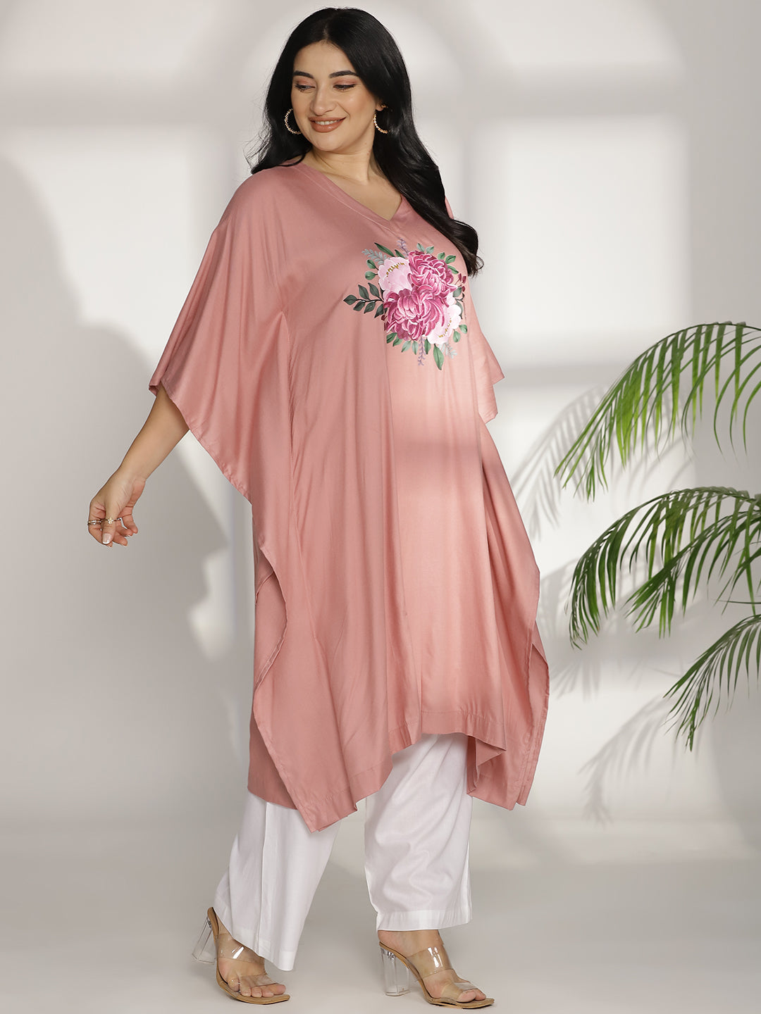 Blush Rayon LongKurta - GulabiGulgasta