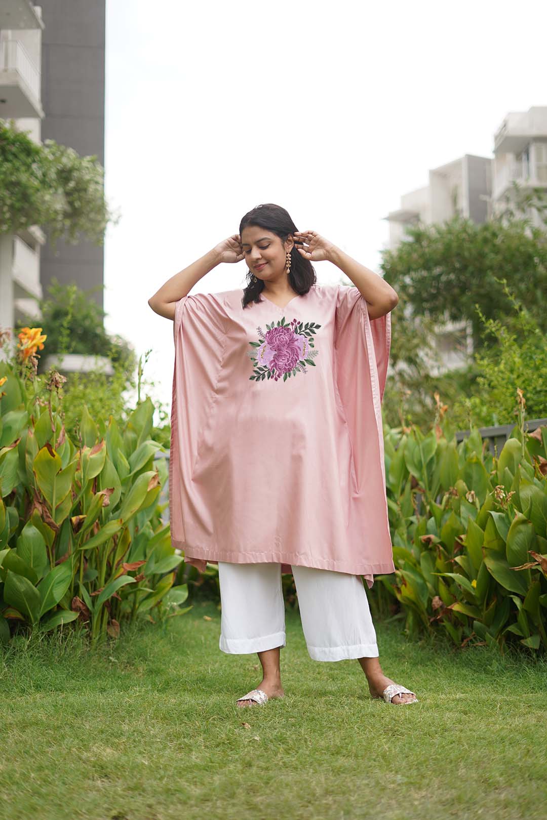 Blush Rayon LongKurta - GulabiGulgasta