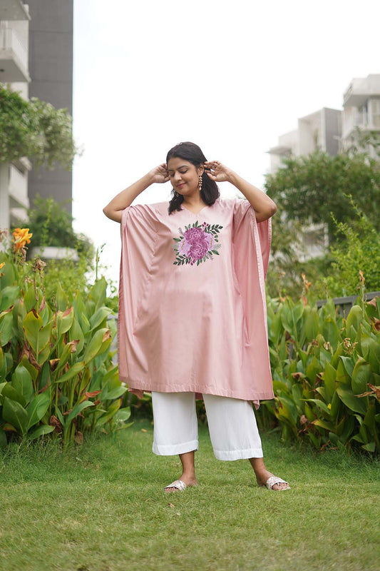 Blush Rayon LongKurta - GulabiGulgasta