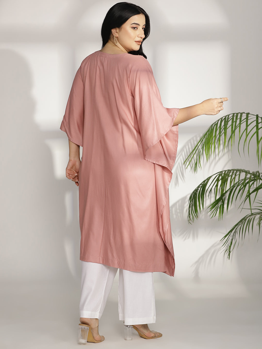 Blush Rayon LongKurta - GulabiGulgasta