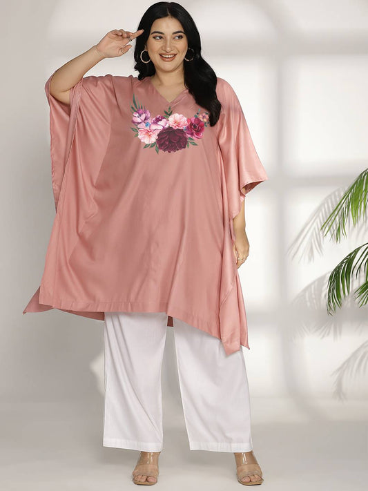 Blush Rayon LongKurta - GulabiRang