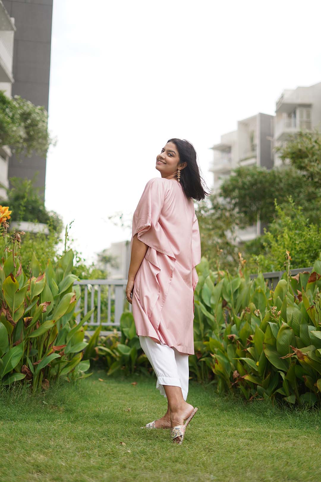 Blush Rayon LongKurta - NeeliGulabi
