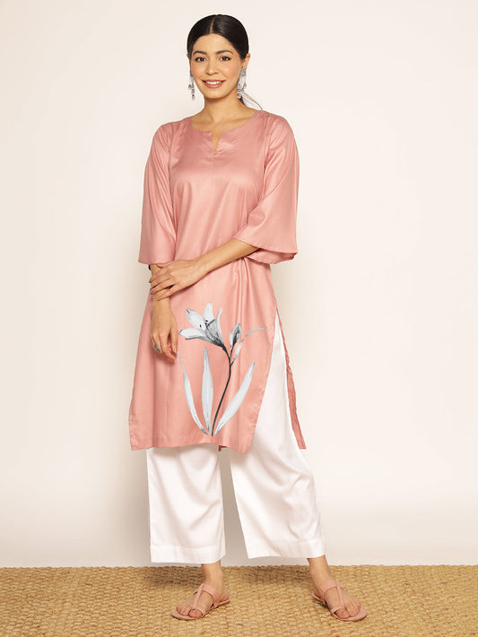 Blush Rayon LongKurta - Radhika