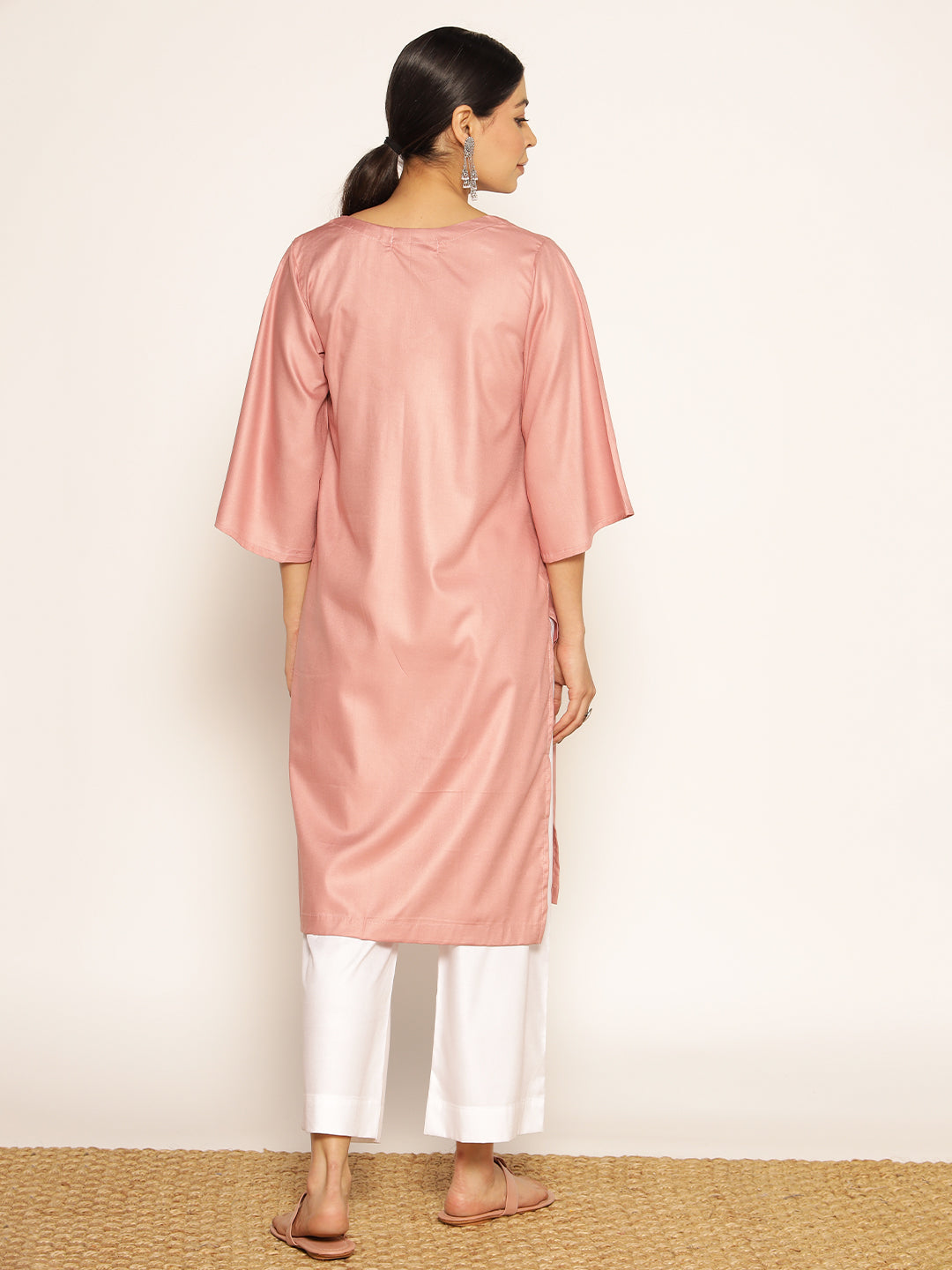 Blush Rayon LongKurta - Radhika