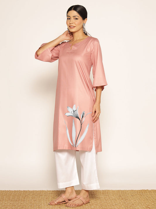 Blush Rayon LongKurta - Radhika