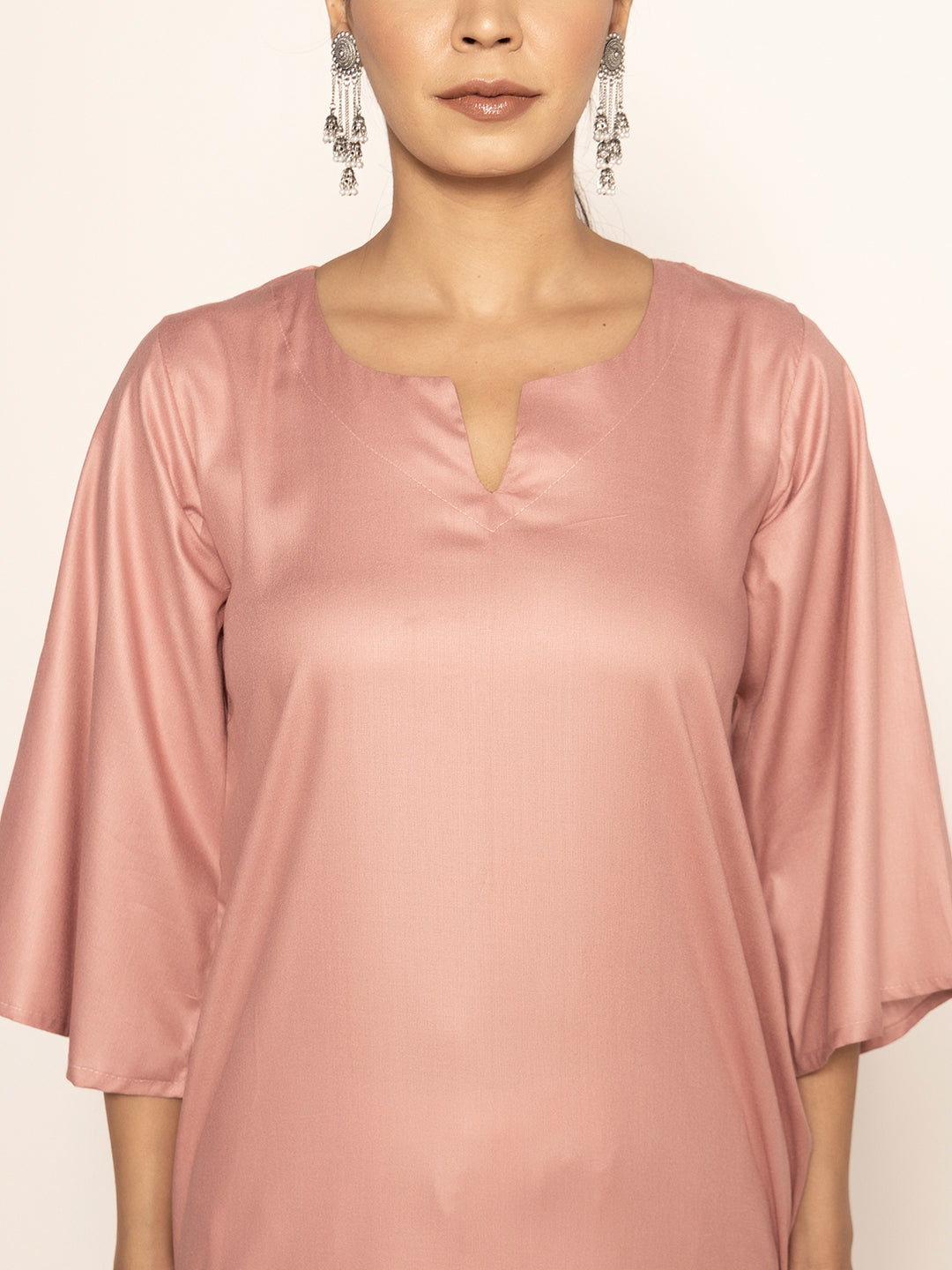 Blush Rayon LongKurta - Taarini