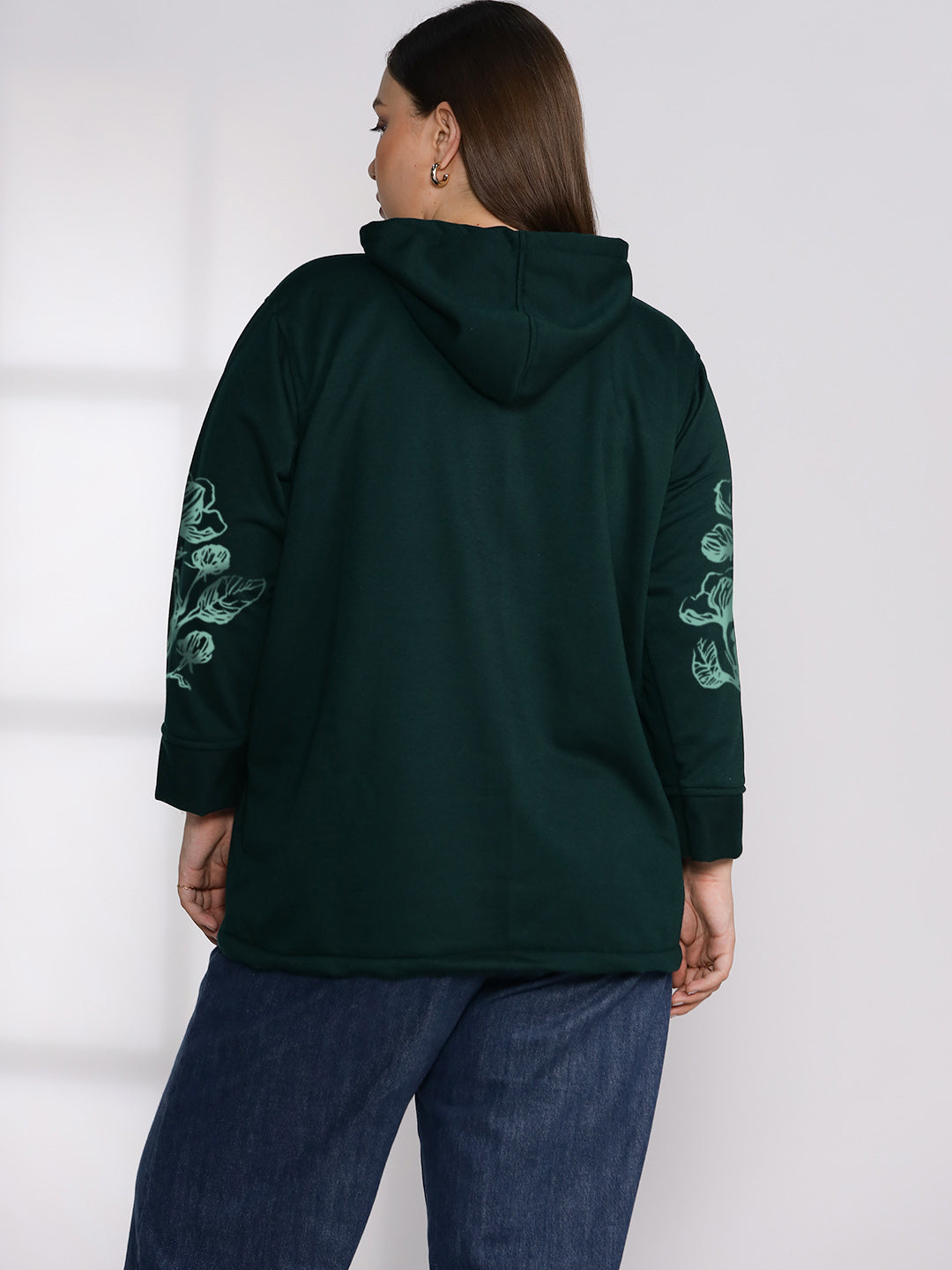 BottleGreen Fleece Hoodie - BlueMist