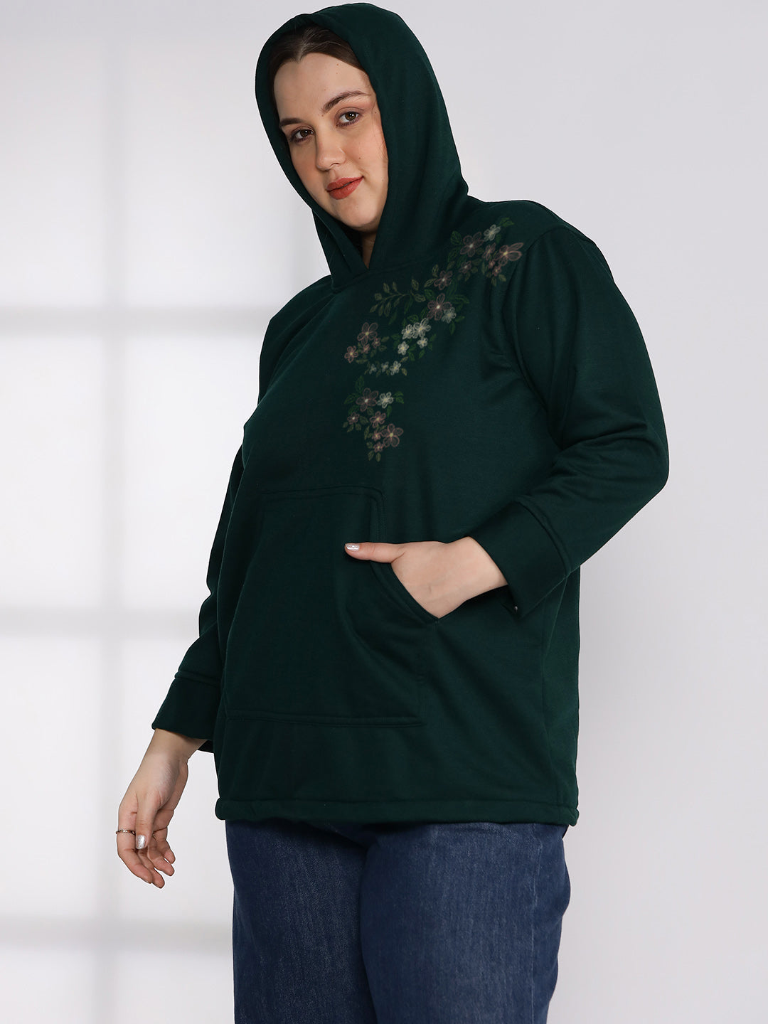 BottleGreen Fleece Hoodie - CrystalVine