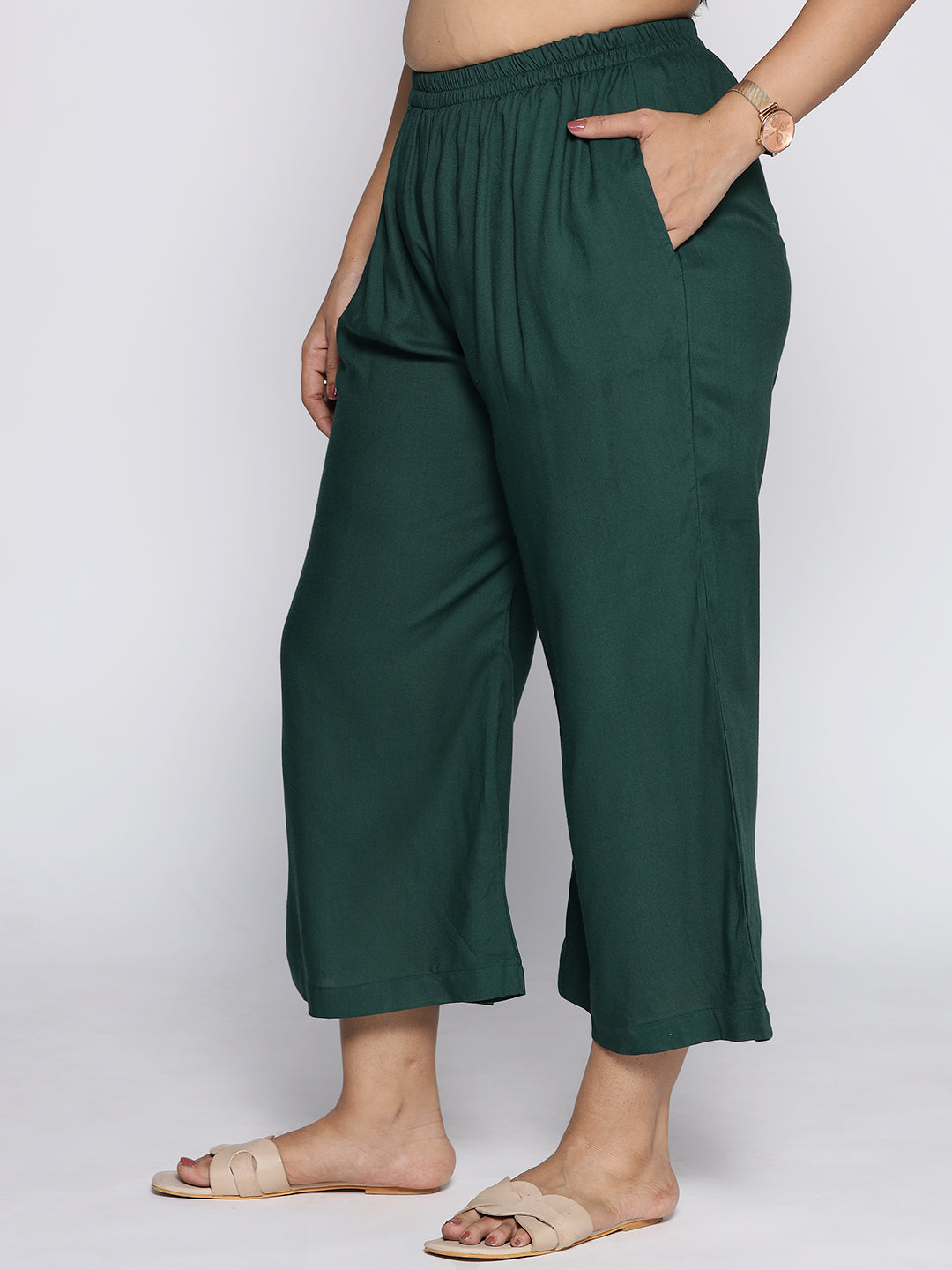 BottleGreen Rayon Culottes