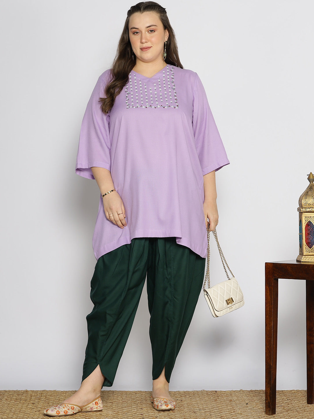 BottleGreen Rayon Tulip Salwar