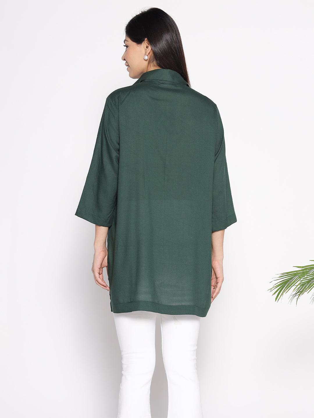 Bottlegreen Rayon ShirtTop - Gloriosa