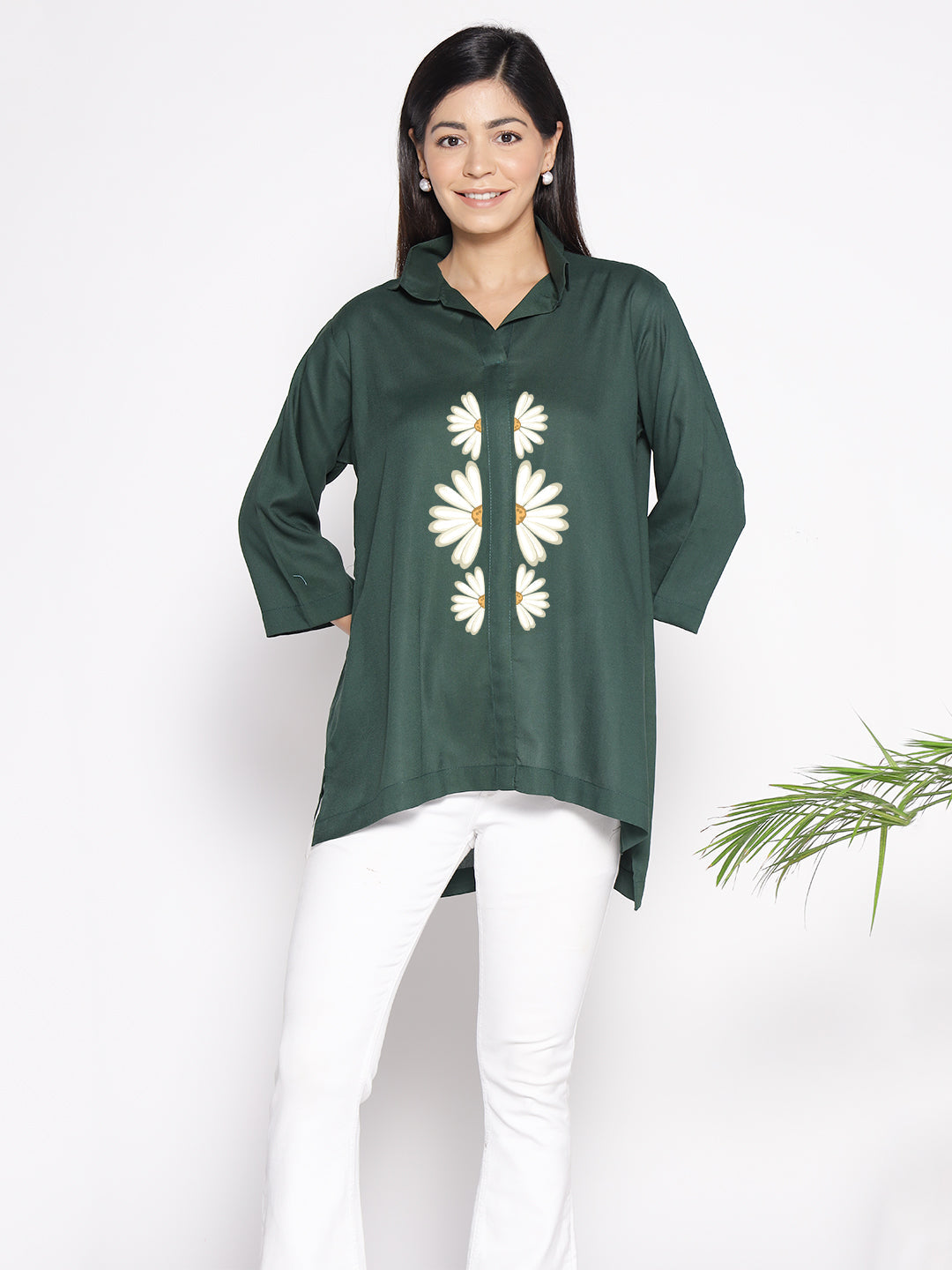 Bottlegreen Rayon ShirtTop - Mimosa