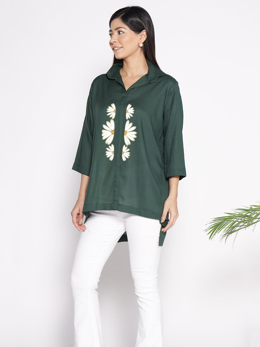 Bottlegreen Rayon ShirtTop - Mimosa