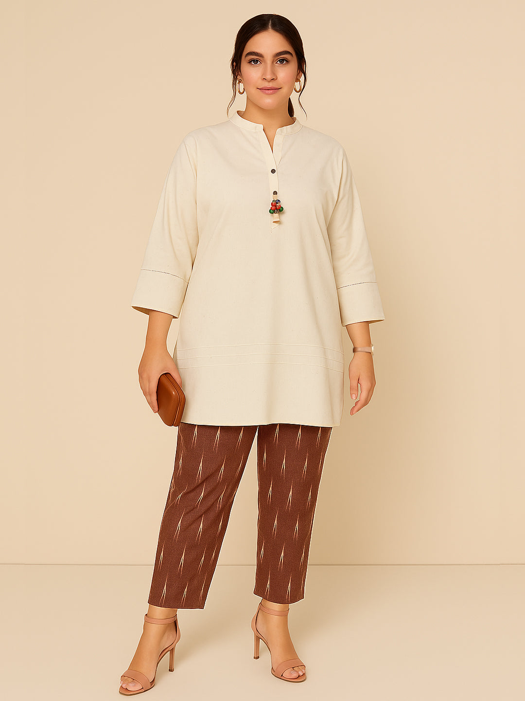 Brown Ikat Pants