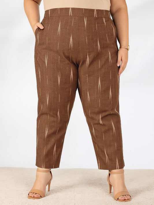 Brown Ikat Pants