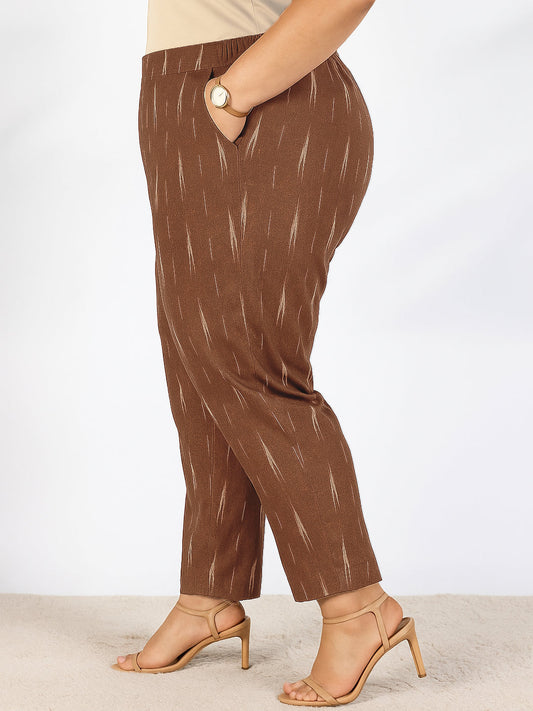 Brown Ikat Pants