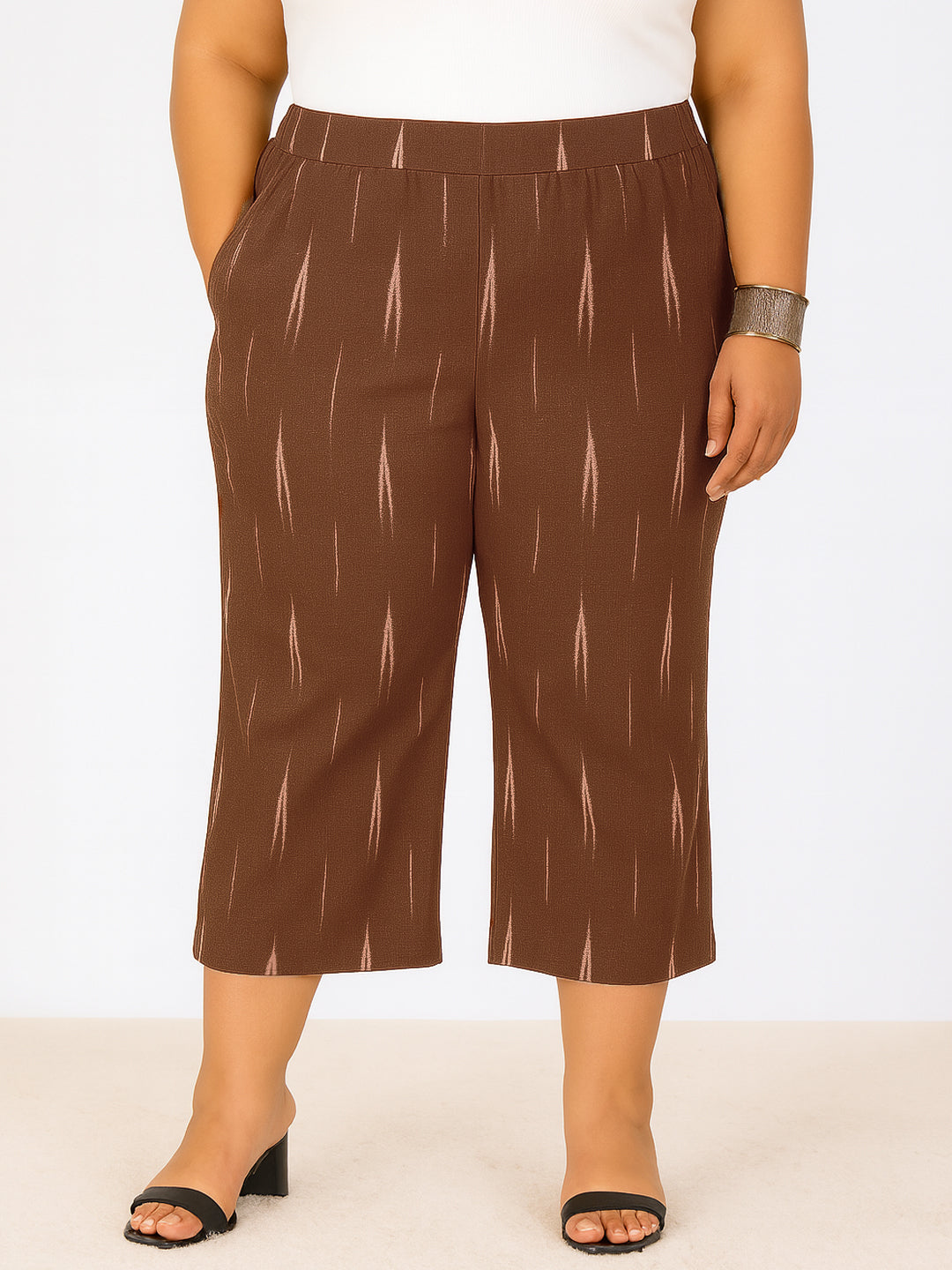 Brown Ikat Culottes