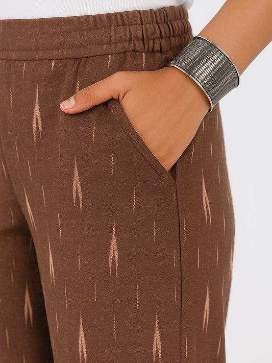 Brown Ikat Culottes