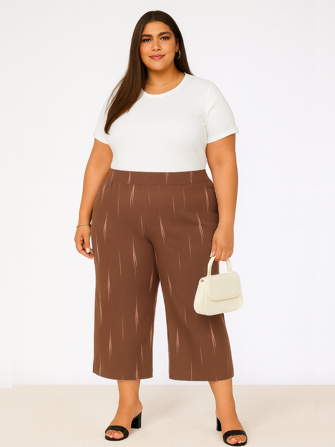 Brown Ikat Culottes