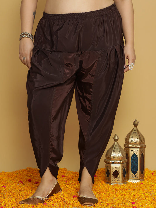 Coffee Crepe Silk Tulip Salwar