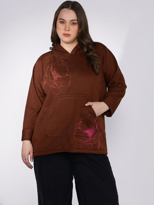 Coffee Fleece Hoodie - SoftBlush