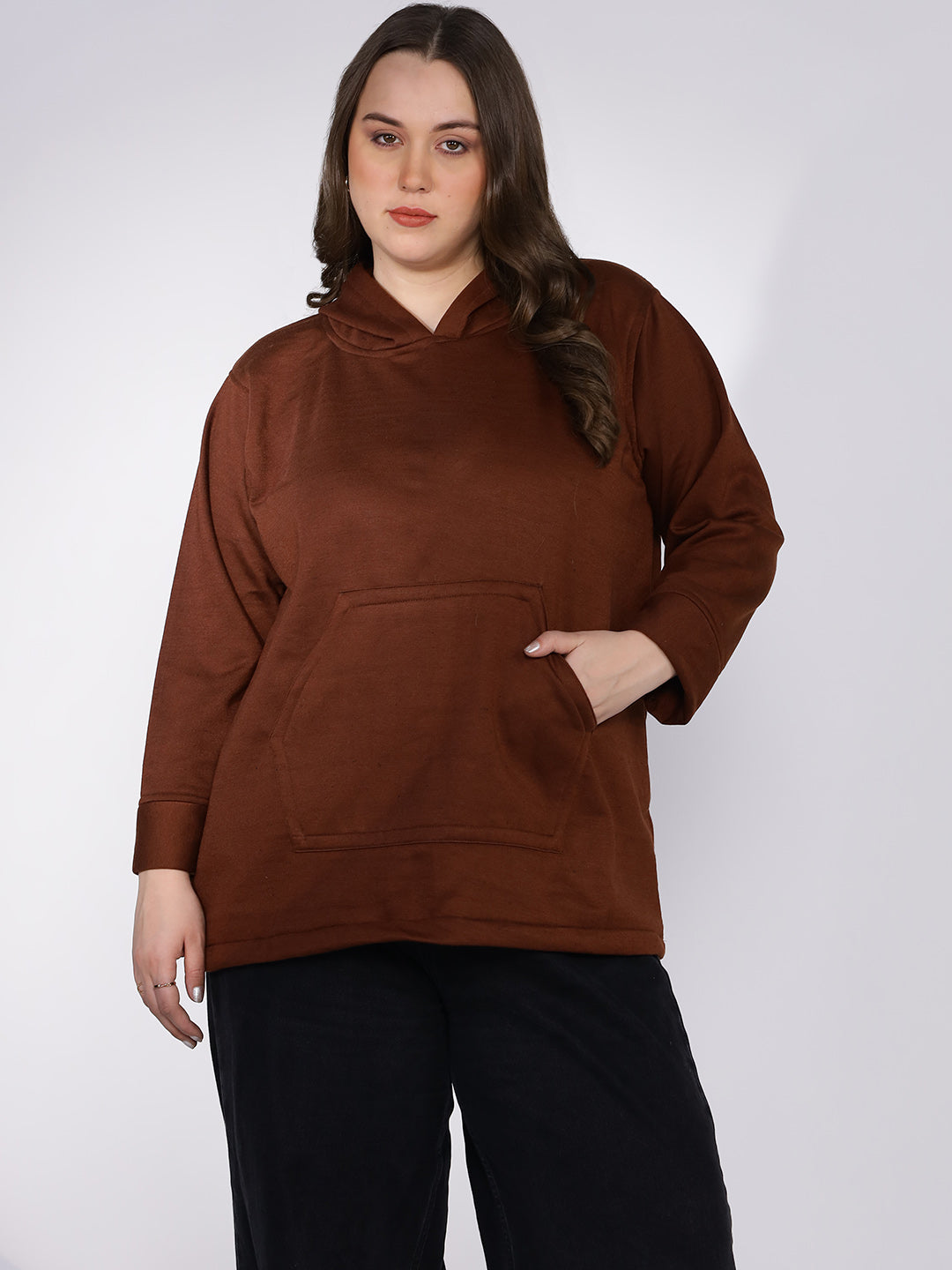 Coffee Fleece Hoodie - Solid