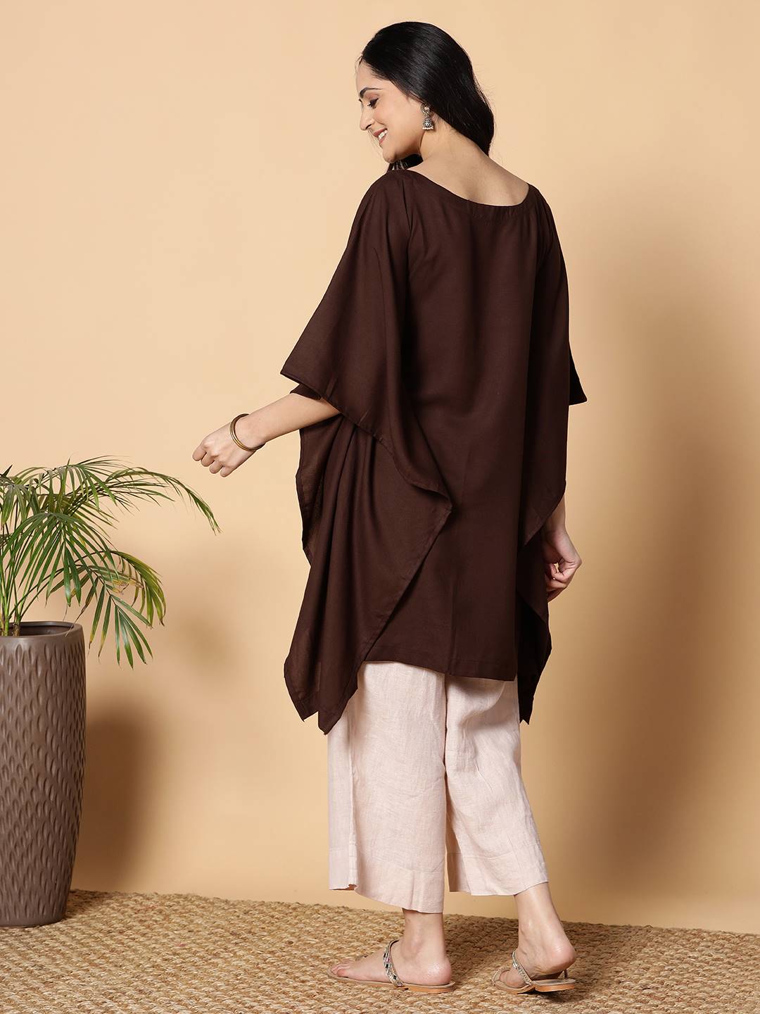 Coffee Kaftan Kurta - Gaja