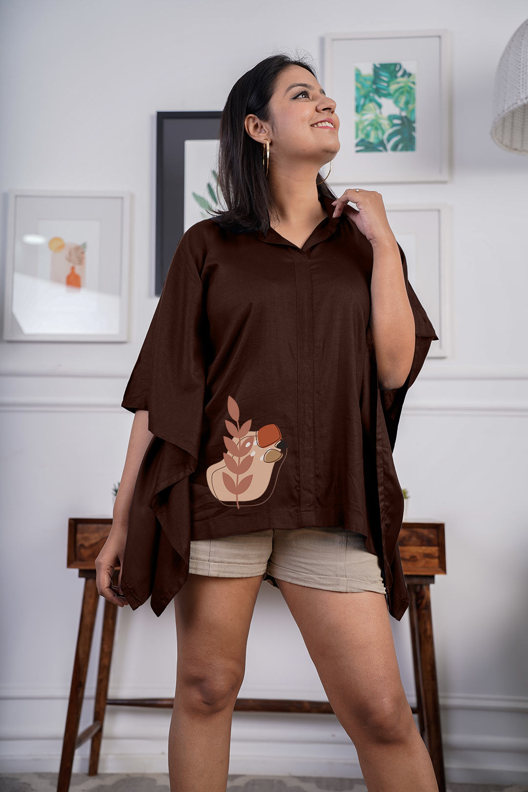 Coffee Kaftan Top - Creative Chaos