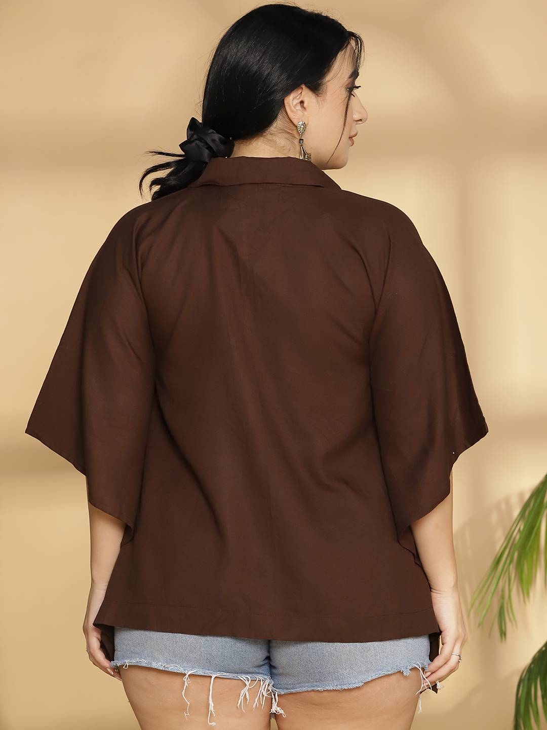 Coffee Kaftan Top - Earthy Chic
