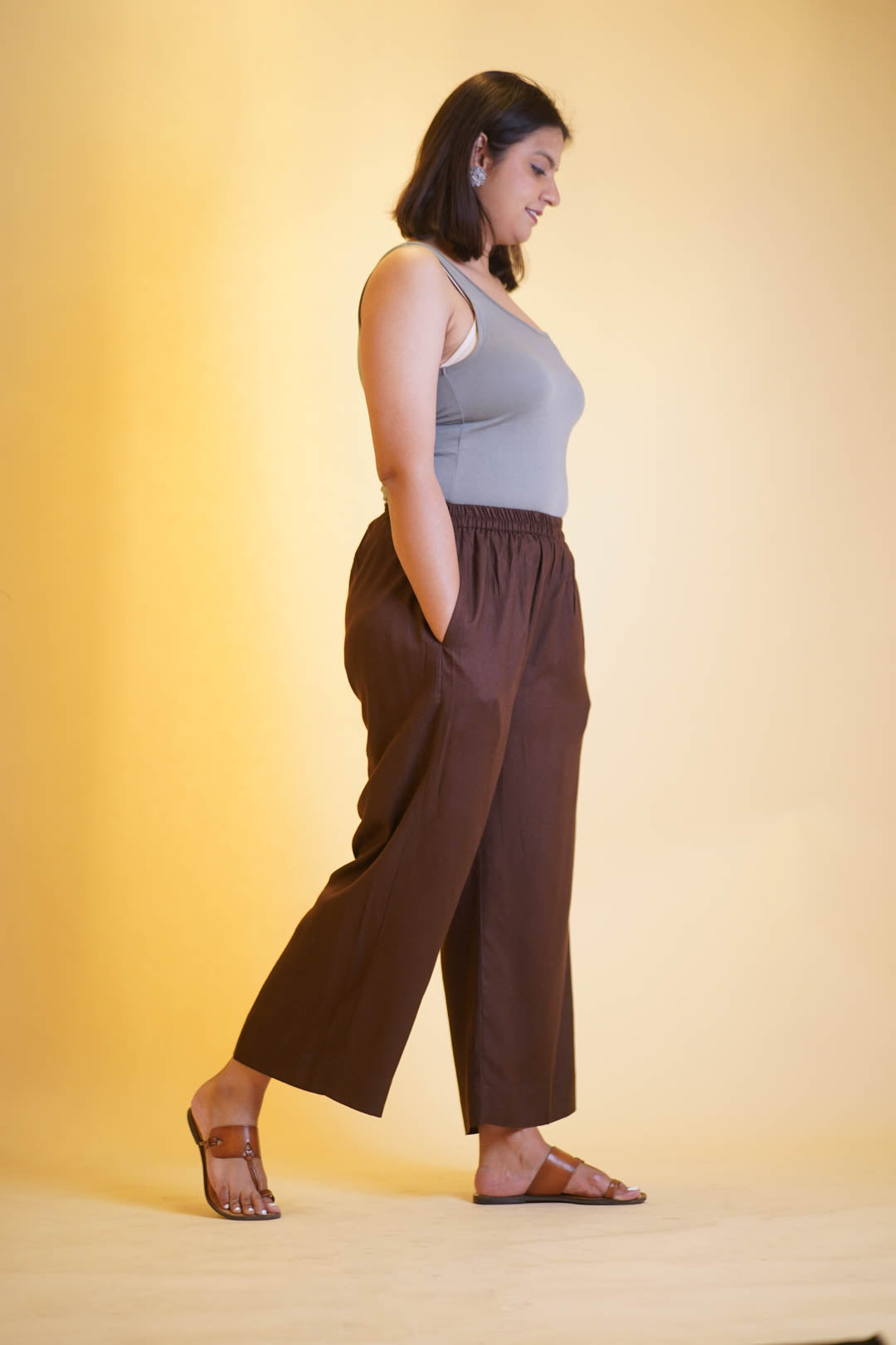 Palazzo pants with logo