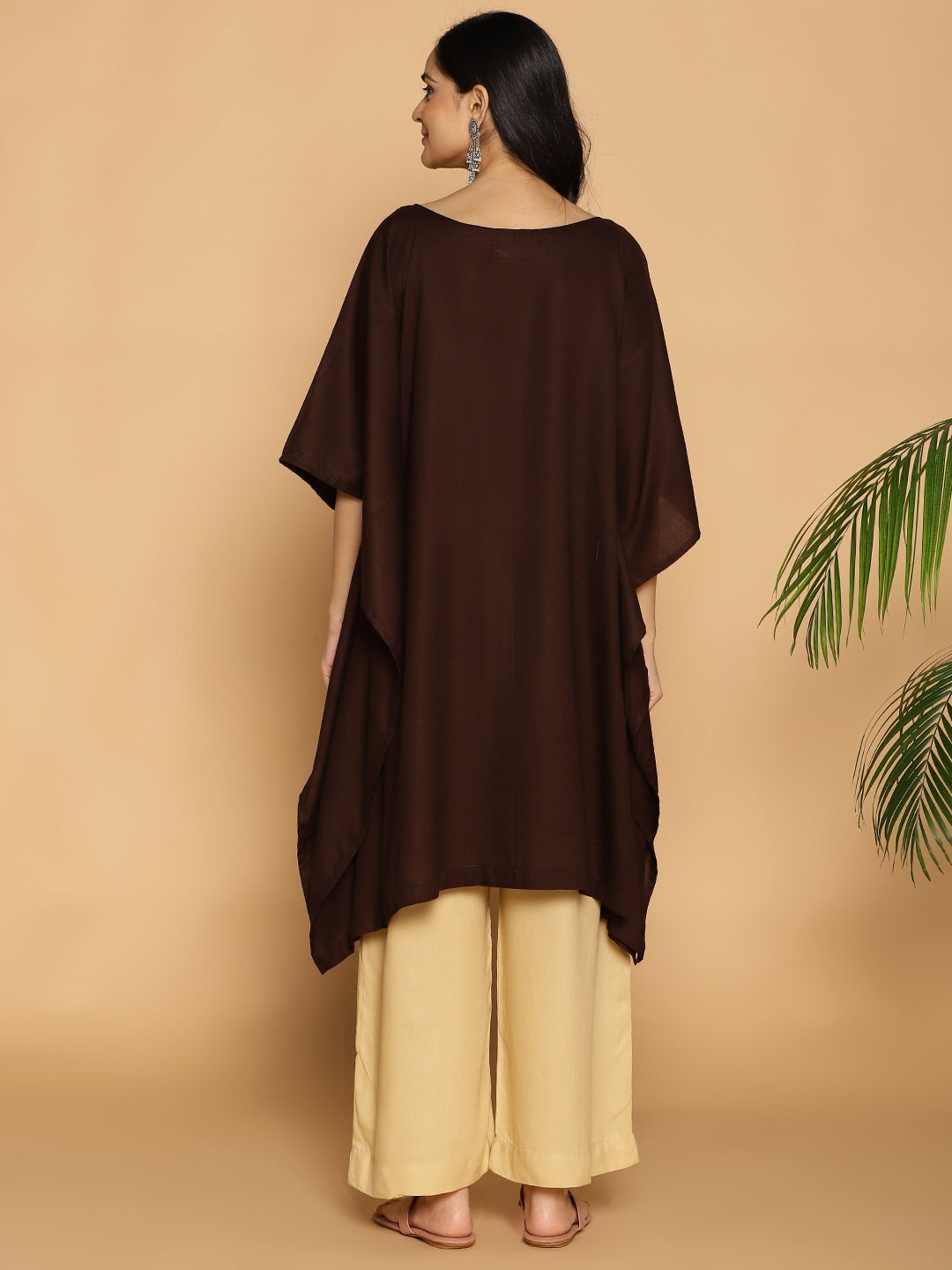 Coffee Rayon Kaftan - Pretty please