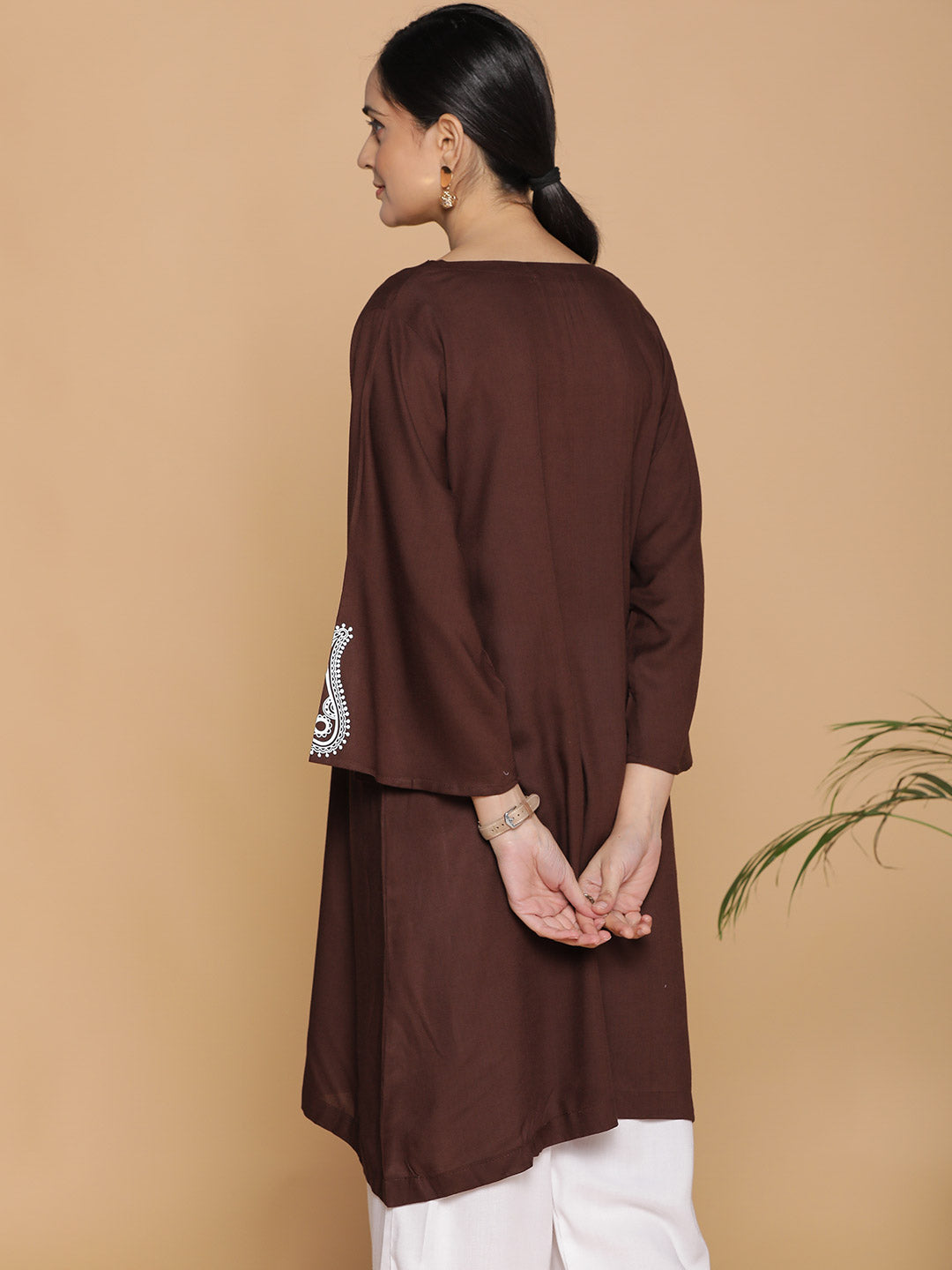 Coffee Rayon Kurti - BhooreNaina